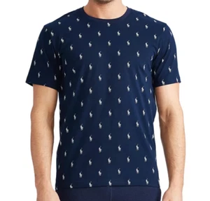 Polo Ralph Lauren Herren All Over Pony Baumwoll Jersey Schlaf Lounge Shirt M - Bild 1 von 5