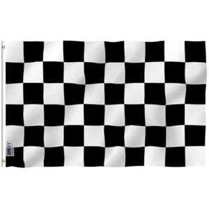 Anley Fly Breeze 3x5 Foot Checkered Flag - Black and White Racing Flags - Picture 1 of 6