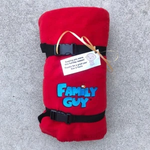 Family Guy Cast/Crew Holiday Gift Red Fleece Blanket Never Used +Production Note - Picture 1 of 7