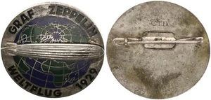 Weimar Republic Medal 1929 Count Zeppelin Weltflug With Manufacturer 99698 - Picture 1 of 1