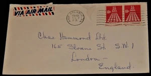 Vintage Cover, 1970, ATLANTA, GA, AMF, AIRMAIL, To London SW-1, UK, Hammond Ltd - Picture 1 of 4
