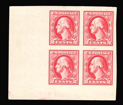 MOMEN: US STAMPS #532 CORNER BLOCK OF 4 MINT OG LH XF-SUP LOT #91367 - Image 1 of 2