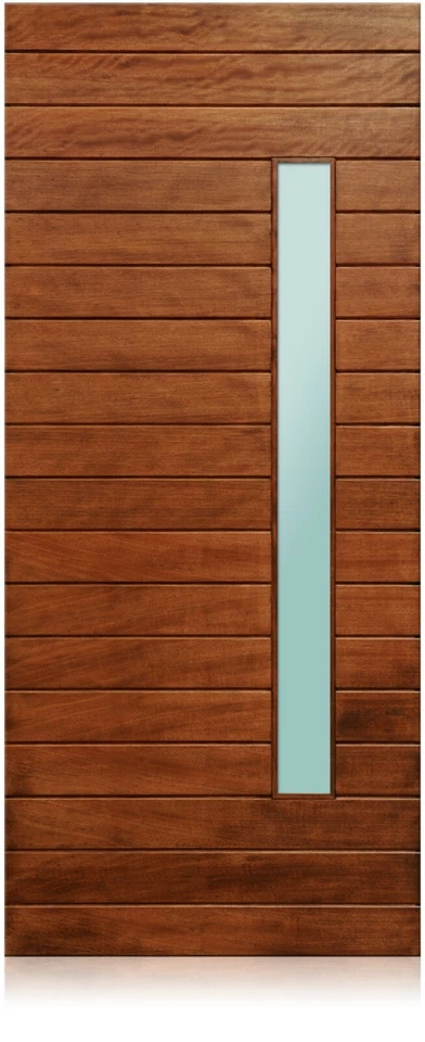 LuxDoors Nobu Design [36" x 96"] Puerta de entrada frontal moderna de madera de caoba Foto 1 de 4