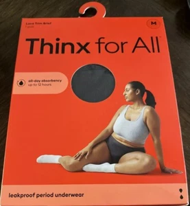Nuevo Thinx para todo el día absorción a prueba de fugas período ropa interior encaje ribete talla M - Imagen 1 de 2