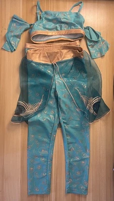 Princess Jasmine 3 PC Deluxe Swimsuit DISNEY Store Girl Size 5/6  - Imagem 1 de 4