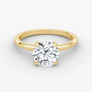 18 Karat Gelbgold Diamant Ring Rundschliff IGI 1 Karat Lab Grown Verlobung - Bild 1 von 13