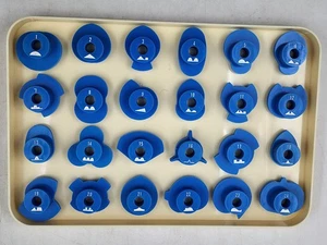 Vintage Zick Zack Design Nocken mit Koffer 24 Stück - Bild 1 von 4