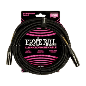 Ernie Ball P06392 20ft XLR Microphone Cable Male/Female - Black - Picture 1 of 1