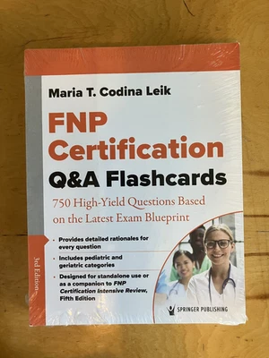 NEW FNP Certification Q&A Flashcards Replacement Pages Fifth Edition Springer - Image 1 of 3