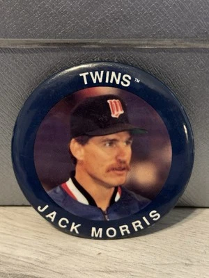 RARE! 1991 JACK MORRIS HOF MLB Major League Baseball Button Series 3.5" PINBACK - Image 1 of 4