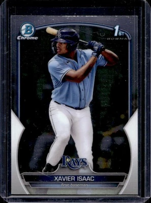 2023 Bowman Xavier Isaac Chrome 1st #BCP-145 Rays - Image 1 of 2