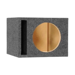 10 Inch Ported Subwoofer Box Heavy Duty 3/4” MDF | 10” Vented Sub Grey Enclosure - Picture 1 of 5