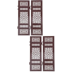 2 Pairs Screen Doll Toys Dollhouse Decorations Miniature Room Divider - Picture 1 of 12