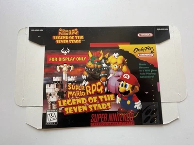 💎RARE💎 Mario RPG SNES Promo - “For Display Only” Box | Never Folded - Image 1 of 4