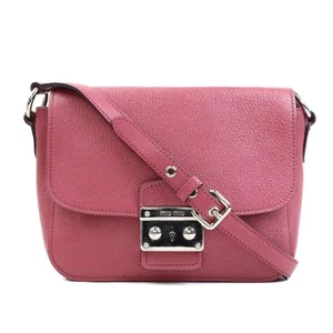 Miu Miu Pink Leather Shoulder Bag Push Lock Vintage Authentic - Picture 1 of 5