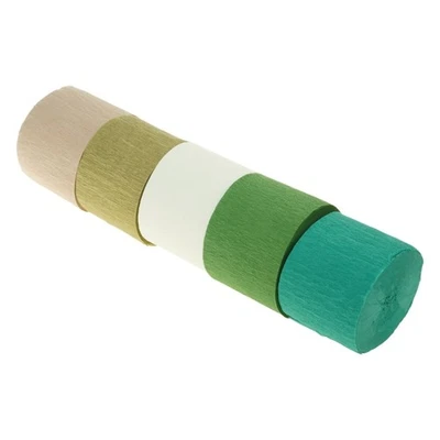 5 Rolls Crepe Paper 410ft Colored Crepe Paper Roll for Wedding Backdrop Birthday - Image 1 of 4