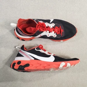 Nike React Element 55 Shoes Mens 10 Red Orbit Black White Sneakers CQ9705 001 * - Picture 1 of 12