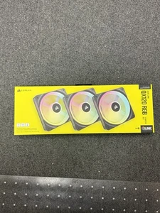 CORSAIR RGB iCUE LINK QX120 120mm Magnetic Dome RGB PC Case Fan Starter Kit - Picture 1 of 4