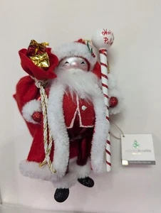 New w Tags De Carlini Italy Glass Christmas Ornament North Pole Santa Claus - Picture 1 of 3
