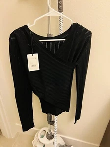 Theory Pointelle Po Sweater Black S - Picture 1 of 3