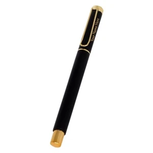Desire Luxus Roller Geschenk Kugelschreiber poliert hellschwarz & roségoldfarbener Rand - Bild 1 von 15