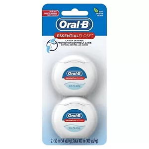 Oral-B EssentialFloss Cavity Defense Dental Floss, 50 M, 2 Pack - Picture 1 of 4