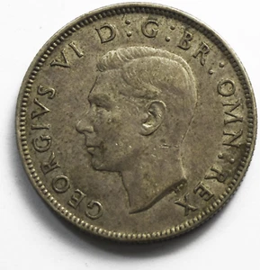1942 Great Britain Silver One Florin Two Shillings Coin KM# 855 - Picture 1 of 2