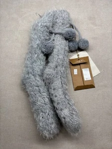 Demdaco Slipper Socks Gray New Warm Poms - Picture 1 of 4