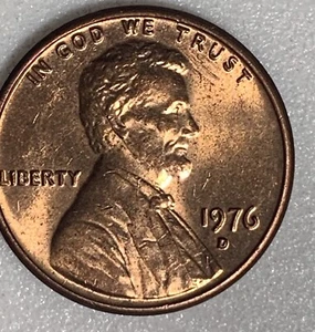 1976 D DDO/DDR RPM In Deep Red Cameo - Picture 1 of 5