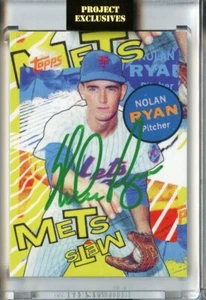 TOPPS PROJECT 2020 NOLAN RYAN AUTO 5/5 PROJECT EXCLUSIVE SERIES METS HOF METS - Picture 1 of 3