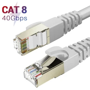 Cable Ethernet de red 10M Cat8 RJ45 alta velocidad Gigabit 40Gbps plomo SSTP - Imagen 1 de 5