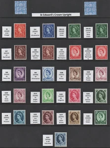 SG540 - 556 1955 MNH St Edwards Crown watermark upright, sideways & Inverted - Picture 1 of 4