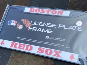 1 Boston Red Sox Navy Blue Metal License Plate Frame w\Nice Raised 3D Graphics - Picture 1 of 8