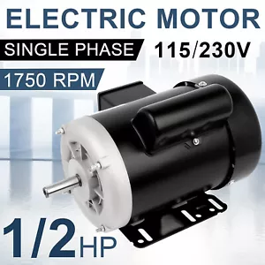 1/2 HP Electric Motor 1750 RPM 56 Frame Single Phase 115/230 V 60 HZ - Picture 1 of 11