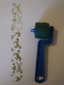 Vintage 80s Hallmark Cards Rubber Rolling Stamper Galloping Horses Retro - Picture 1 of 5