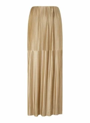 Maxi falda plisada dorada Miss Selfridge talla 16 precio de venta sugerido por el fabricante 69 GBP CR190 CC 10 Foto 1 de 4