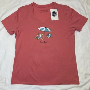 Life Is Good Women’s Tee “Time Out”T-Shirt Size Small (read description) - Picture 1 of 7