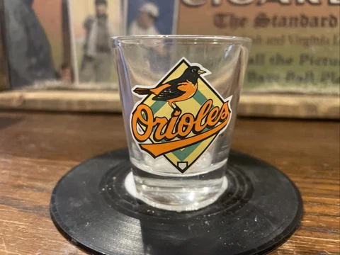 VINTAGE BALTIMORE ORIOLES MLB BASEBALL 2OZ SHOT GLASS COLLECTIBLE Camden Yards Cover