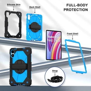 Shockproof Protective Rotating Stand Tablet Case For Xiaomi Redmi Pad Pro 12.1 - Picture 1 of 39