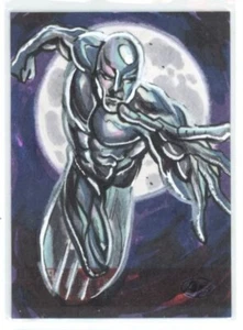 SILVER SURFER 2023-2024 Marvel Annual Artist Custom Sketch Card 1/1 - Picture 1 of 2