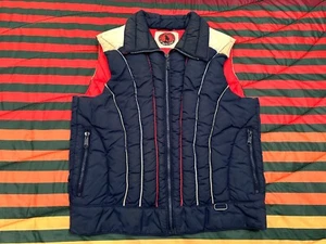 VINTAGE RARE 70s 80s Mountain Goat by White Stag Puffer Down Vest Mens S Blue - Picture 1 of 11