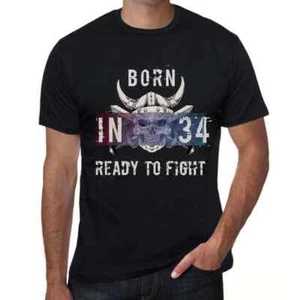 ULTRABASIC Men's T-Shirt Born 34 Ready to Fight Born in 34 Ready to Fight - Picture 1 of 7