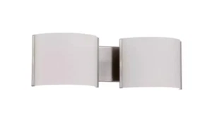 SUNSET LIGHTING STANTON 2-LIGHT LED VANITY SATIN NICKEL 3000K 60W 19"W F3122-80 - Picture 1 of 3