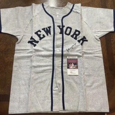 RARE John Johnny Mize (died 1993) HOF 1981 JSA New York Yankees Signed Jersey - Image 1 of 4