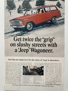 1967 Jeep Print Ad Wagoneer 4-Wheel Drive Grip - Picture 1 of 2