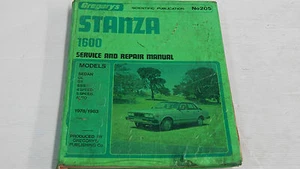 GREGORYS DATSUN STANZA 1600 GL GS SSS 4 5 SPEED AUTO SERVICE REPAIR MANUAL BOOK - Picture 1 of 12