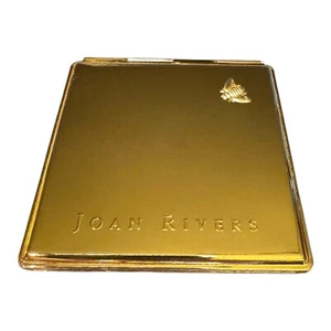 Vintage Joan Rivers Gold Tone Square Bee In Corner Compact Double Mirror - Picture 1 of 8