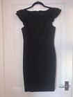 new look size 10 black short sleeved dress Fitted