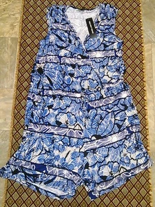 Neu Spense ärmellos Mini Playsuit Damen Sommer Shorts Kleid Overall Strampler L - Bild 1 von 3