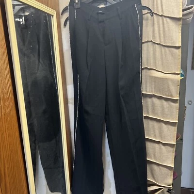 Vintage Bebe Sequin Pant Black Size 2 - Image 1 of 4
